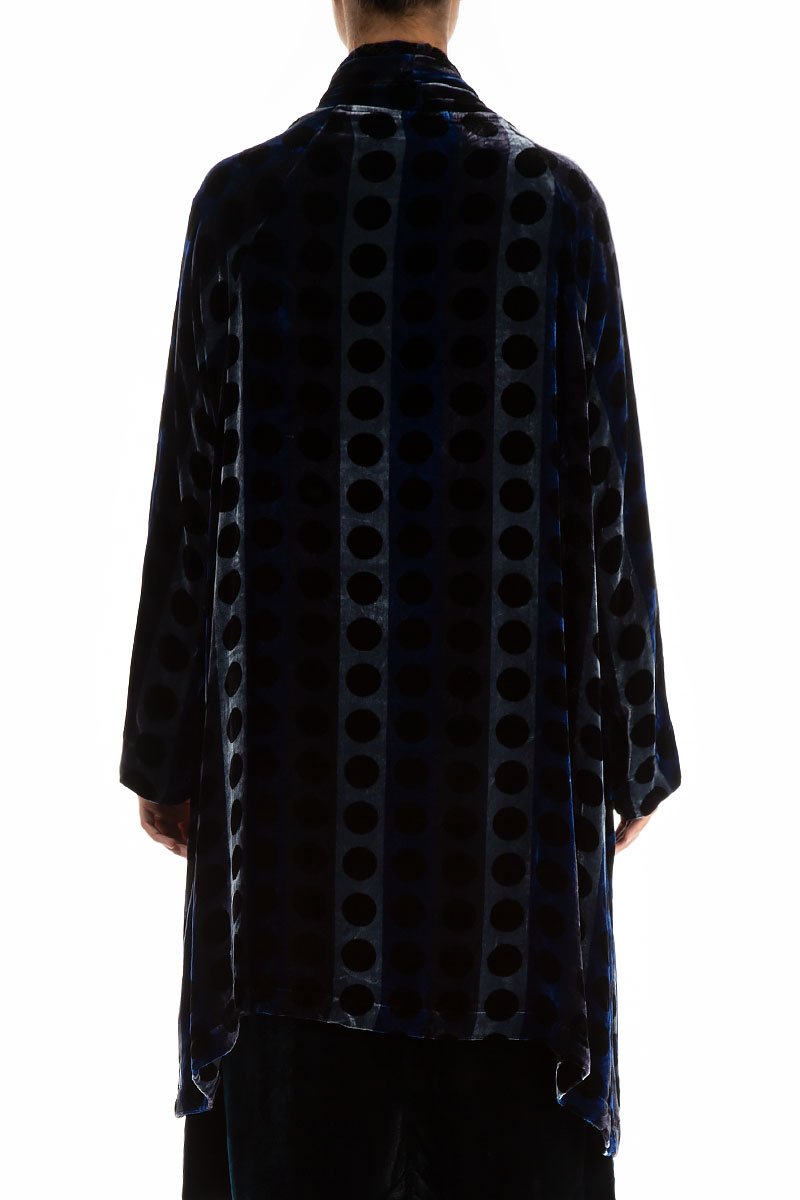 Open Patterned Silk Velvet Jacket