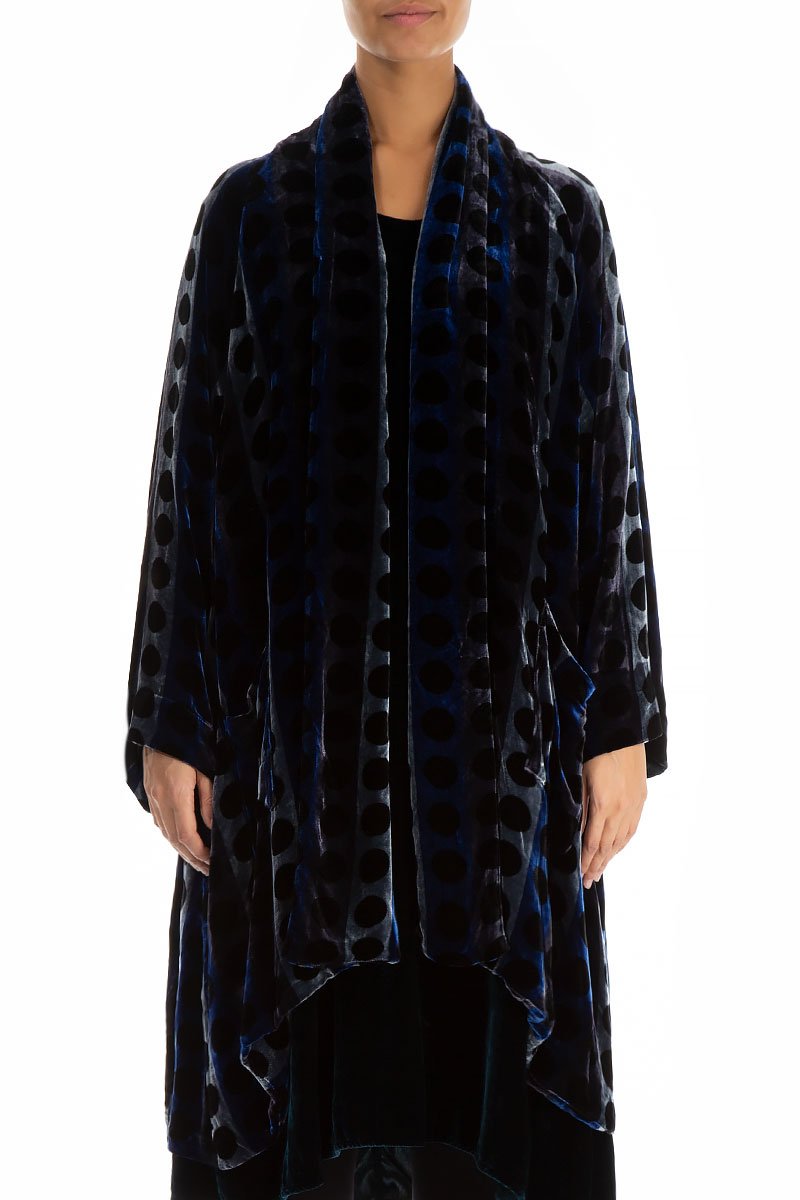 Open Patterned Silk Velvet Jacket