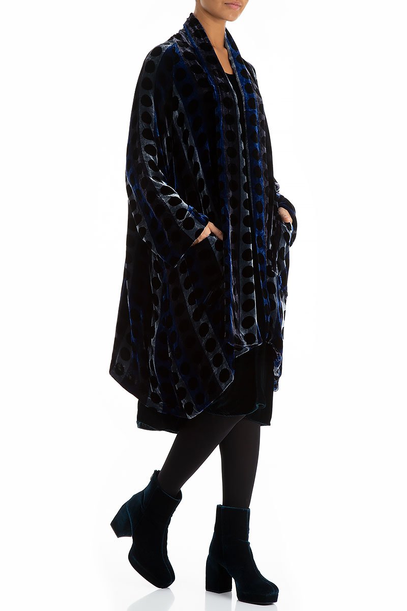 Open Patterned Silk Velvet Jacket