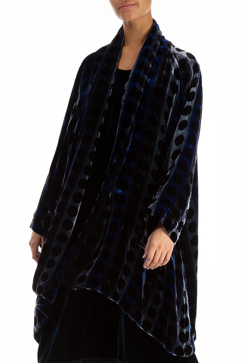 Open Patterned Silk Velvet Jacket