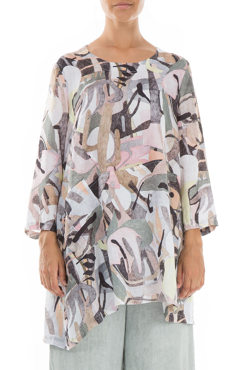 Pastel Art Natural Linen Tunic