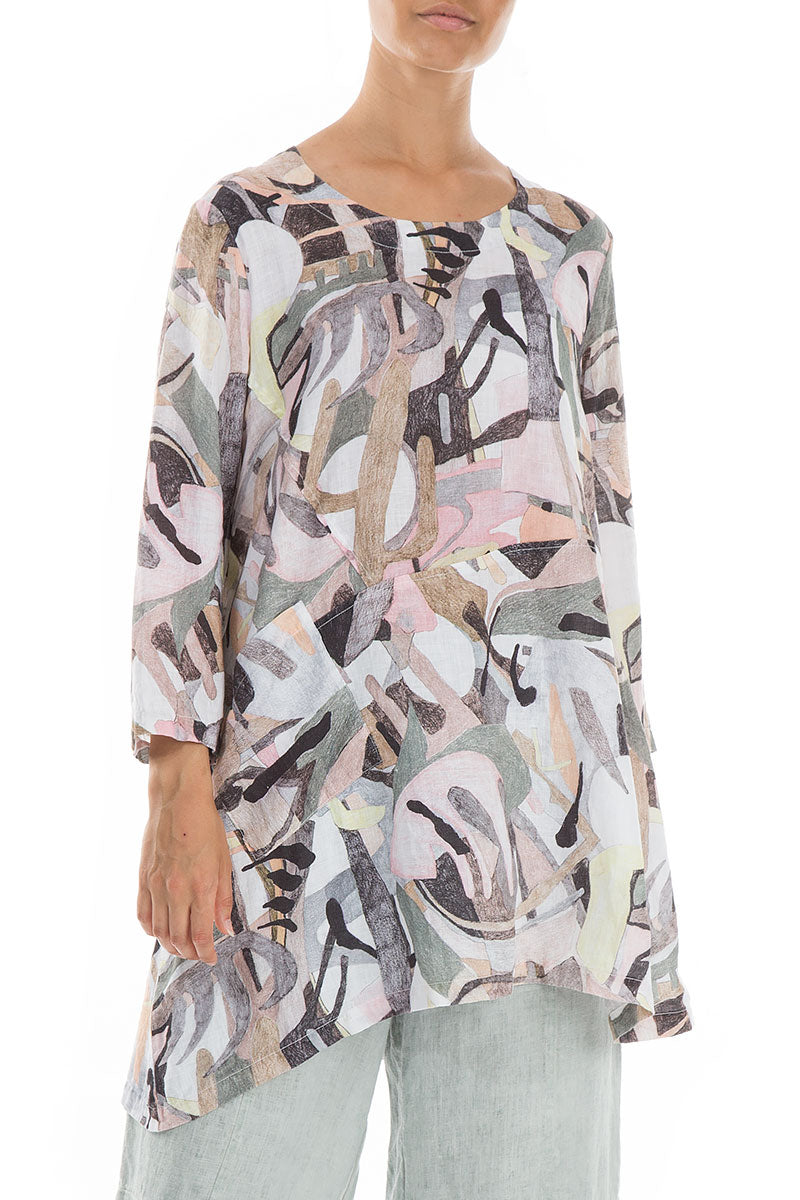 Pastel Art Natural Linen Tunic