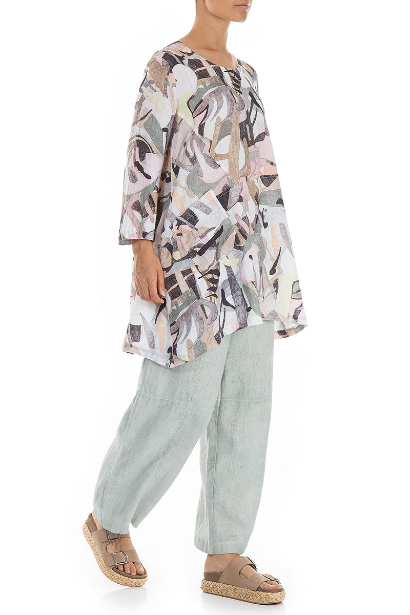 Pastel Art Natural Linen Tunic