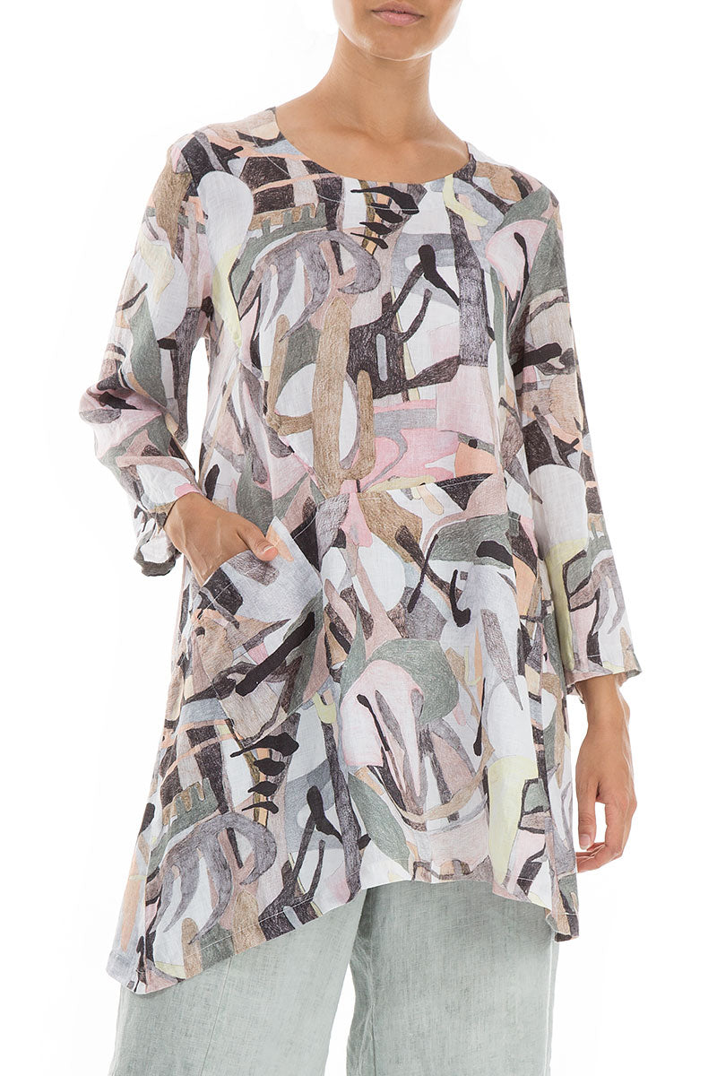 Pastel Art Natural Linen Tunic