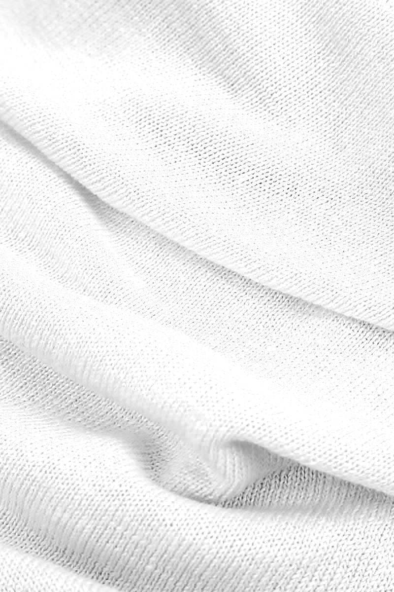 Pinhole Lines Décor White Linen Jumper