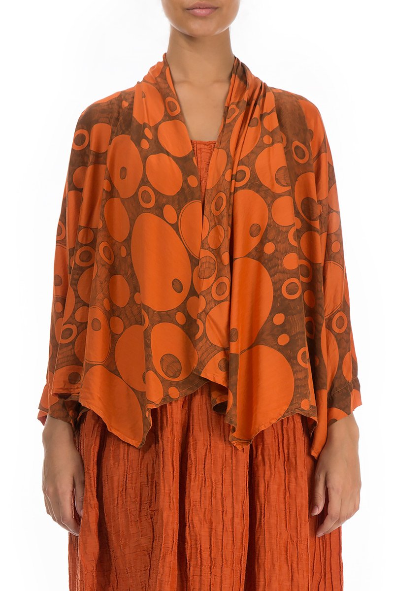 Printed Saffron Bamboo Jacket - GRIZAS | Natural Contemporary Womenswear