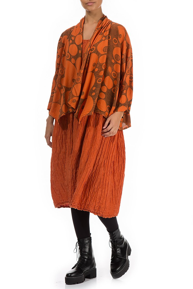 Printed Saffron Bamboo Jacket - GRIZAS | Natural Contemporary Womenswear