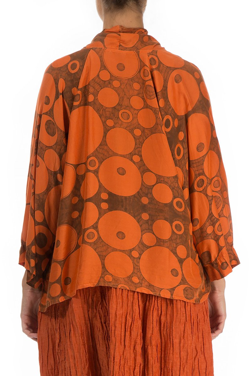 Printed Saffron Bamboo Jacket - GRIZAS | Natural Contemporary Womenswear