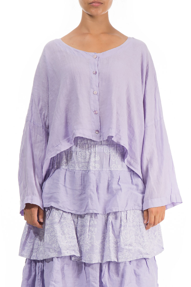 Loose Purple Linen Jacket