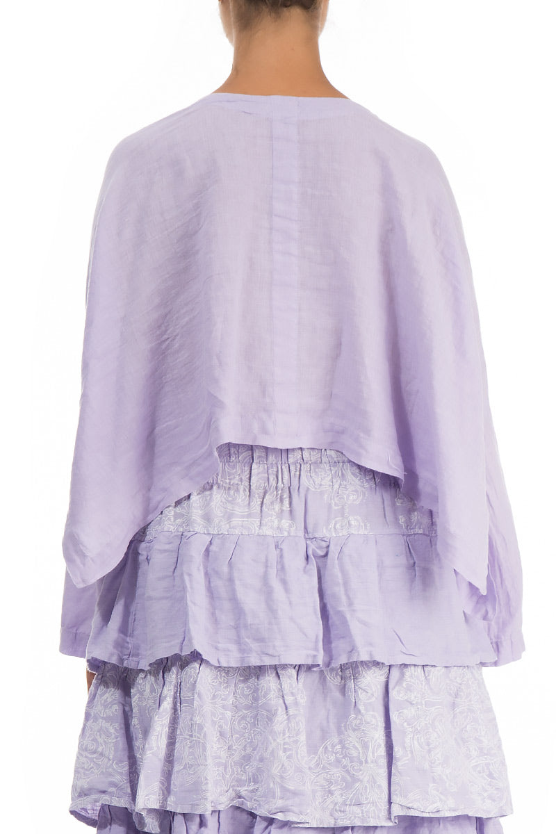 Loose Purple Linen Jacket