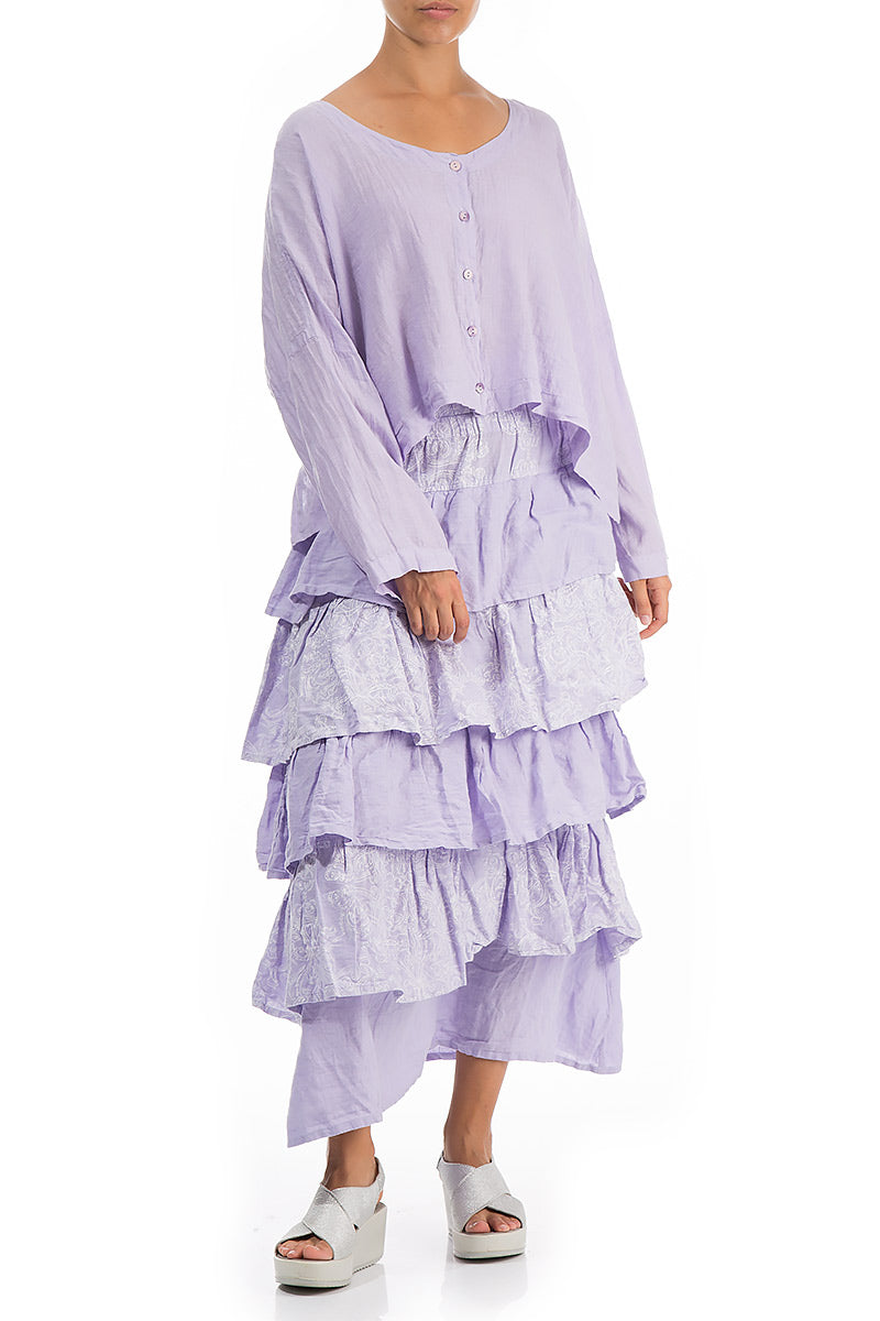 Loose Purple Linen Jacket