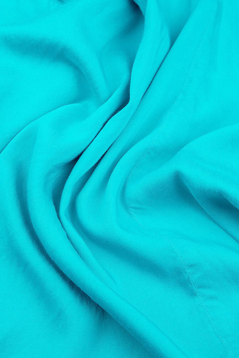 Asymmetric Ocean Silk Bamboo Dress