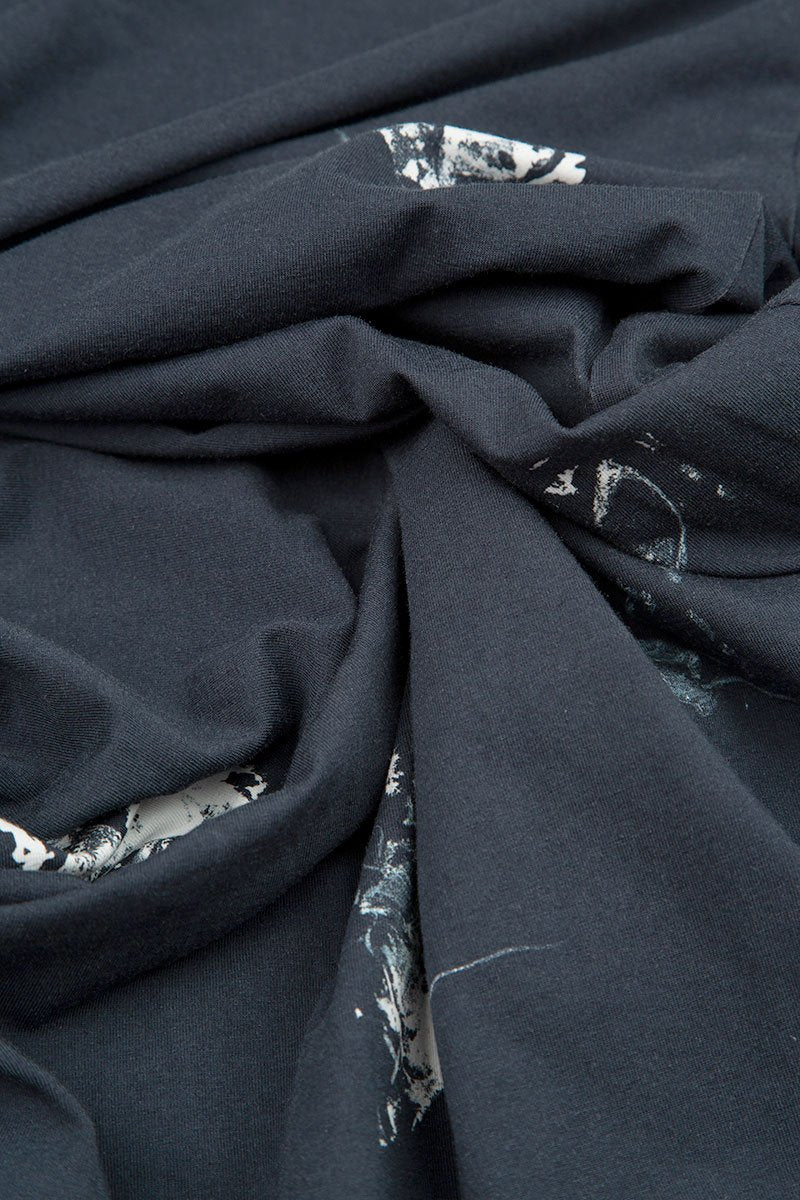 Round Neck Abstract Print Cotton Tunic