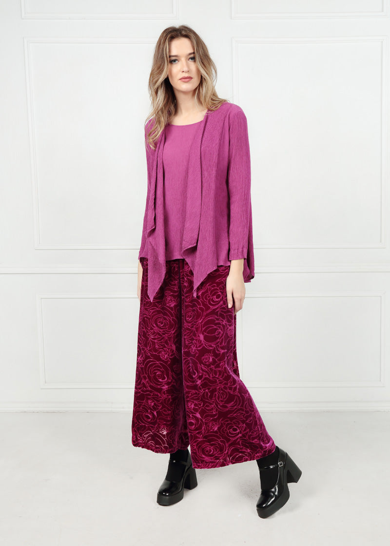 Royal Fuchsia Silk Jacket - Blouse