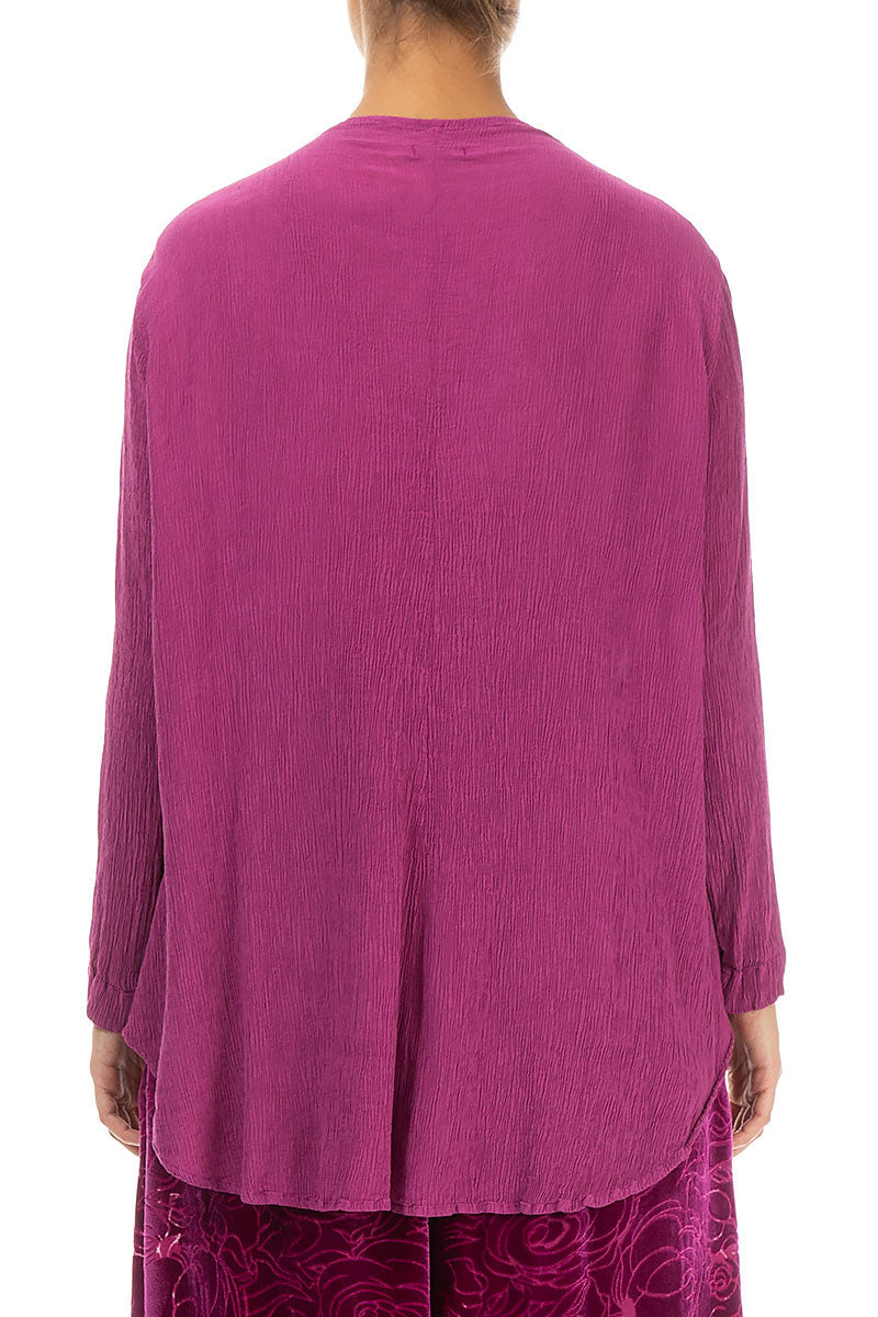 Royal Fuchsia Silk Jacket - Blouse