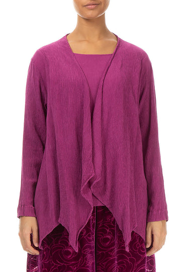 Royal Fuchsia Silk Jacket - Blouse