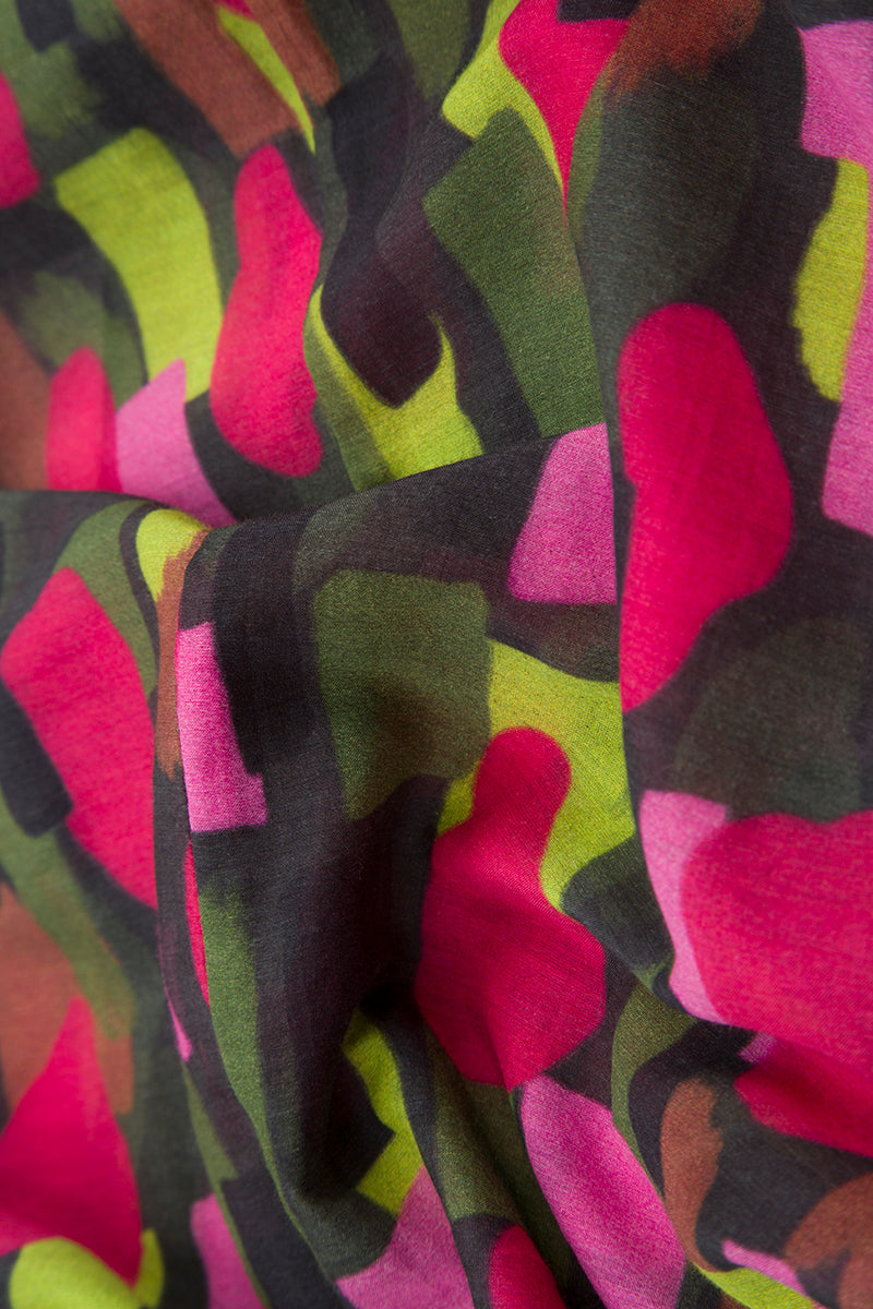 Sleeveless Paint Mosaic Silk Cotton Top