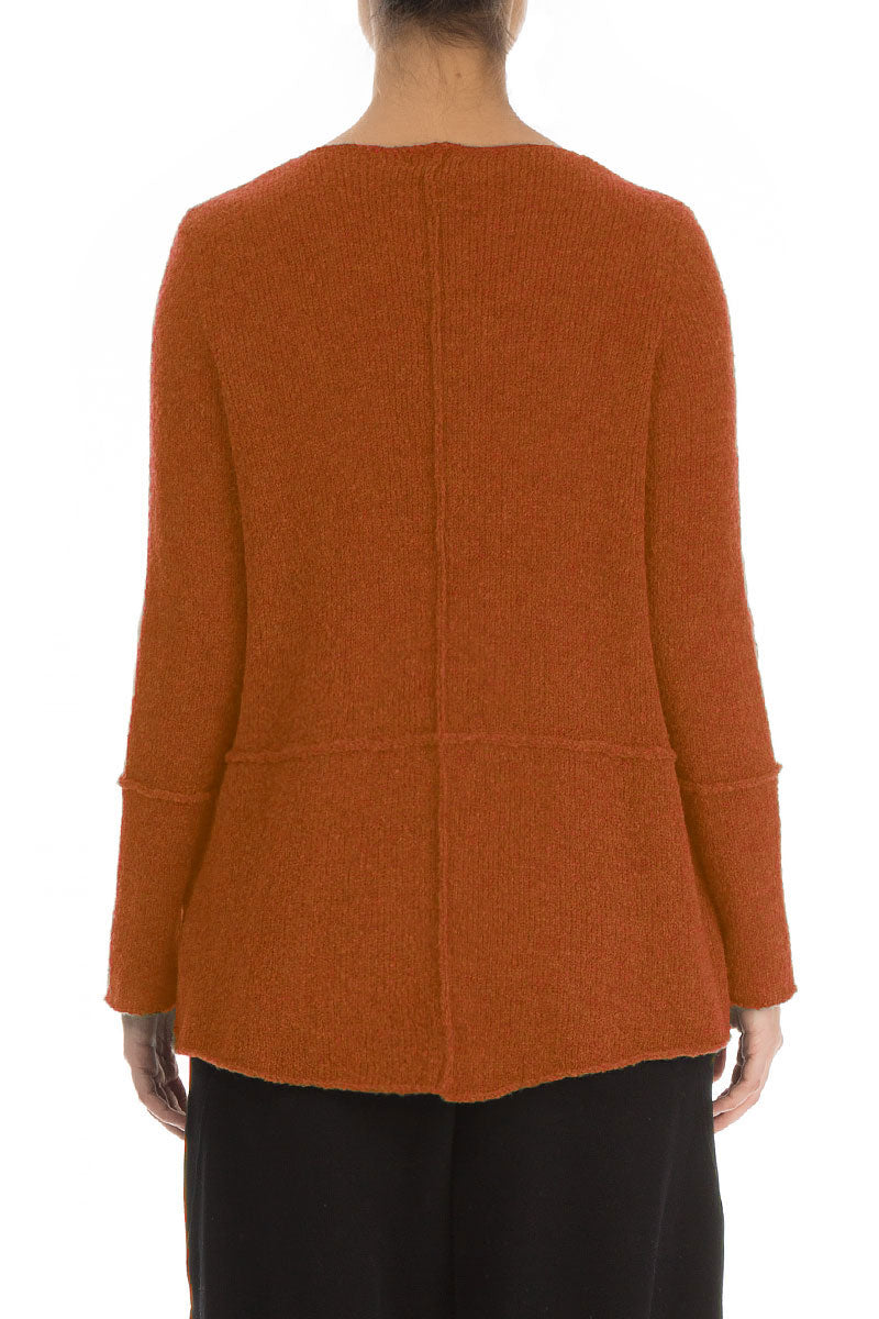 Side Pocket Saffron Wool Sweater