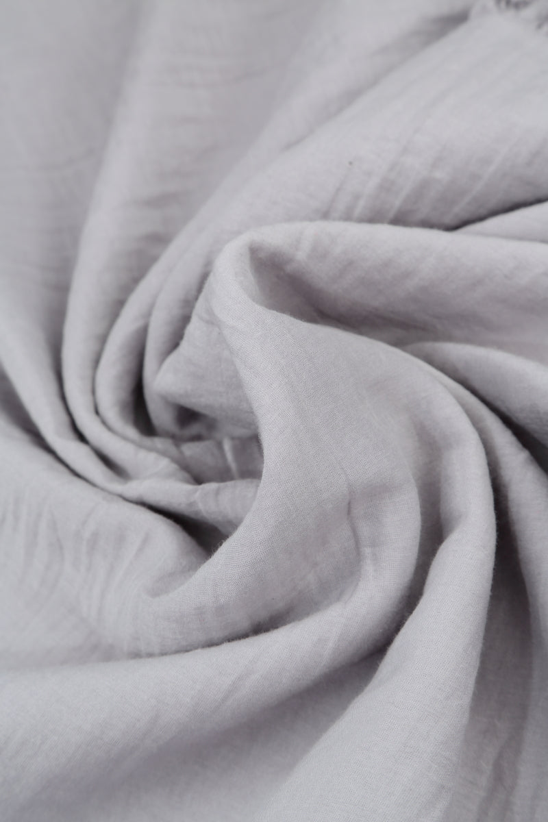 Sleeveless Lilac Grey Silk Cotton Tunic