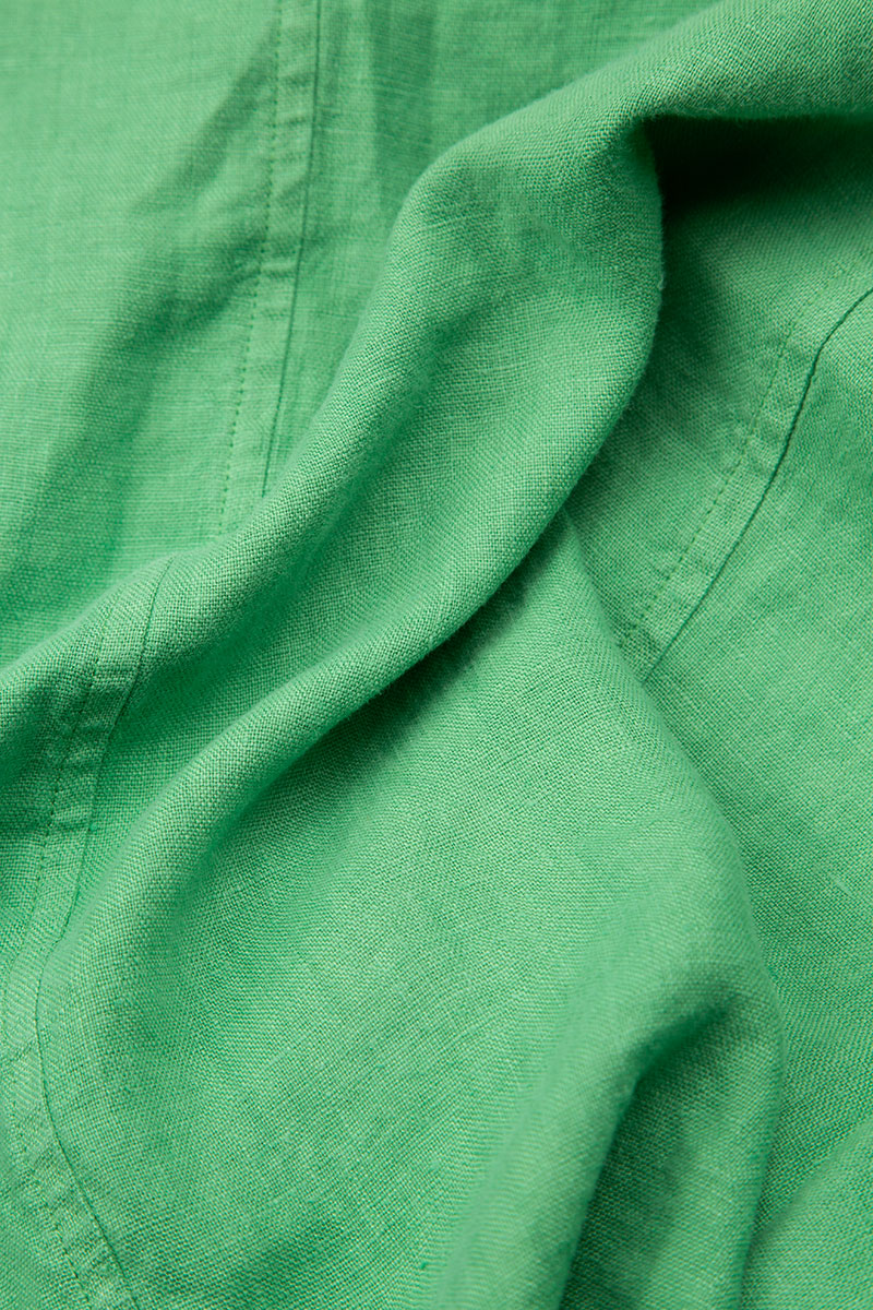 Spring Green Peplum Linen Jacket
