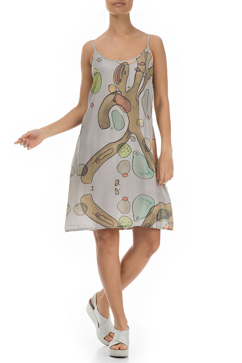 Strappy Earthy Silk Bamboo Dress