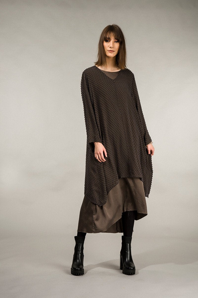 Subtle Dotty Ash Silk Tunic