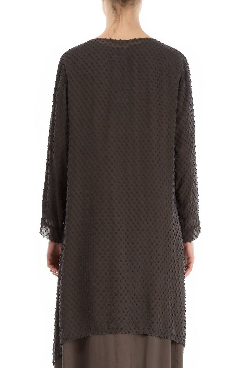 Subtle Dotty Ash Silk Tunic