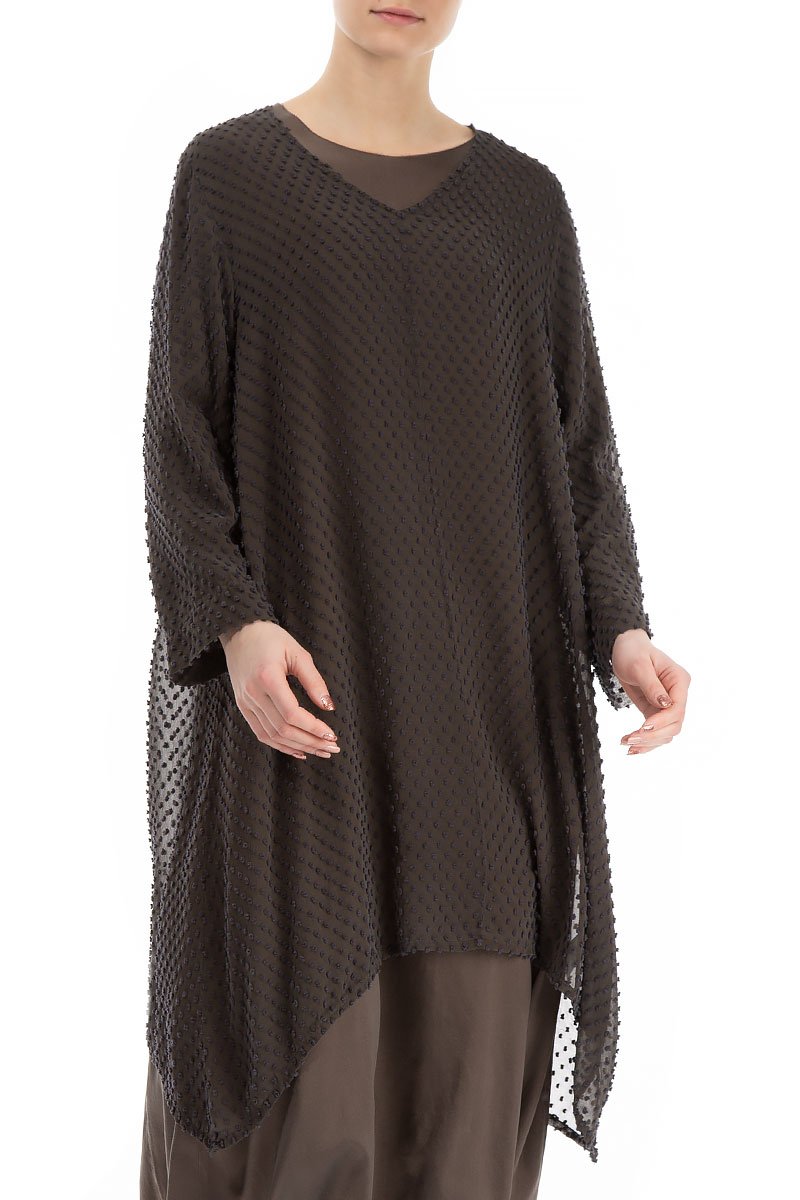 Subtle Dotty Ash Silk Tunic