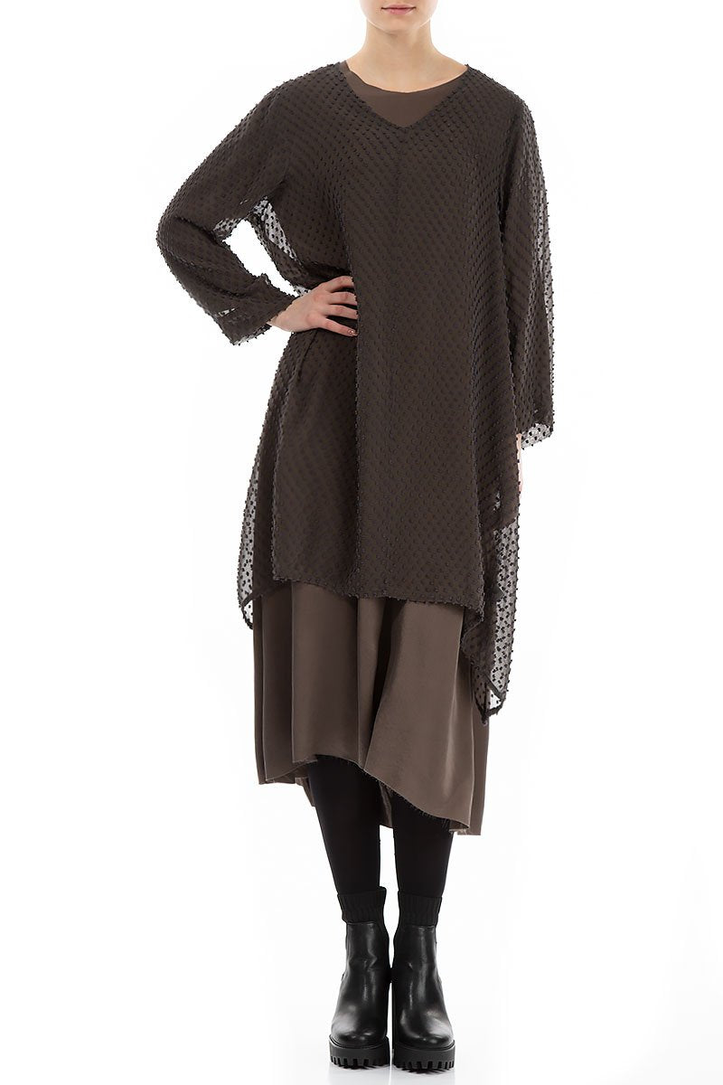 Subtle Dotty Ash Silk Tunic