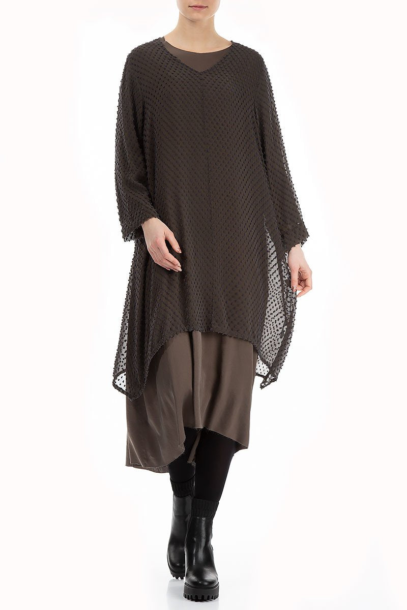 Subtle Dotty Ash Silk Tunic