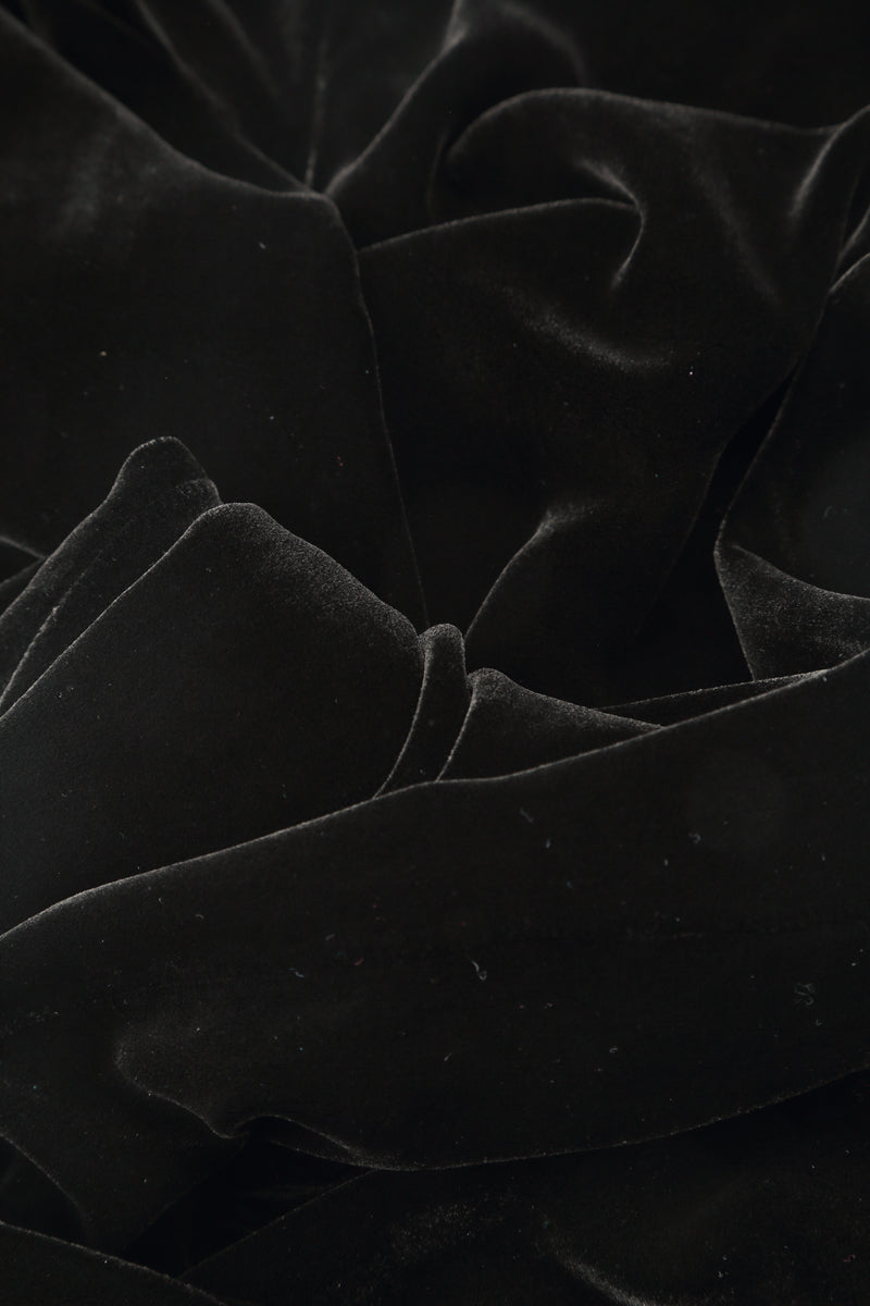 Narrow Black Velvet Trousers