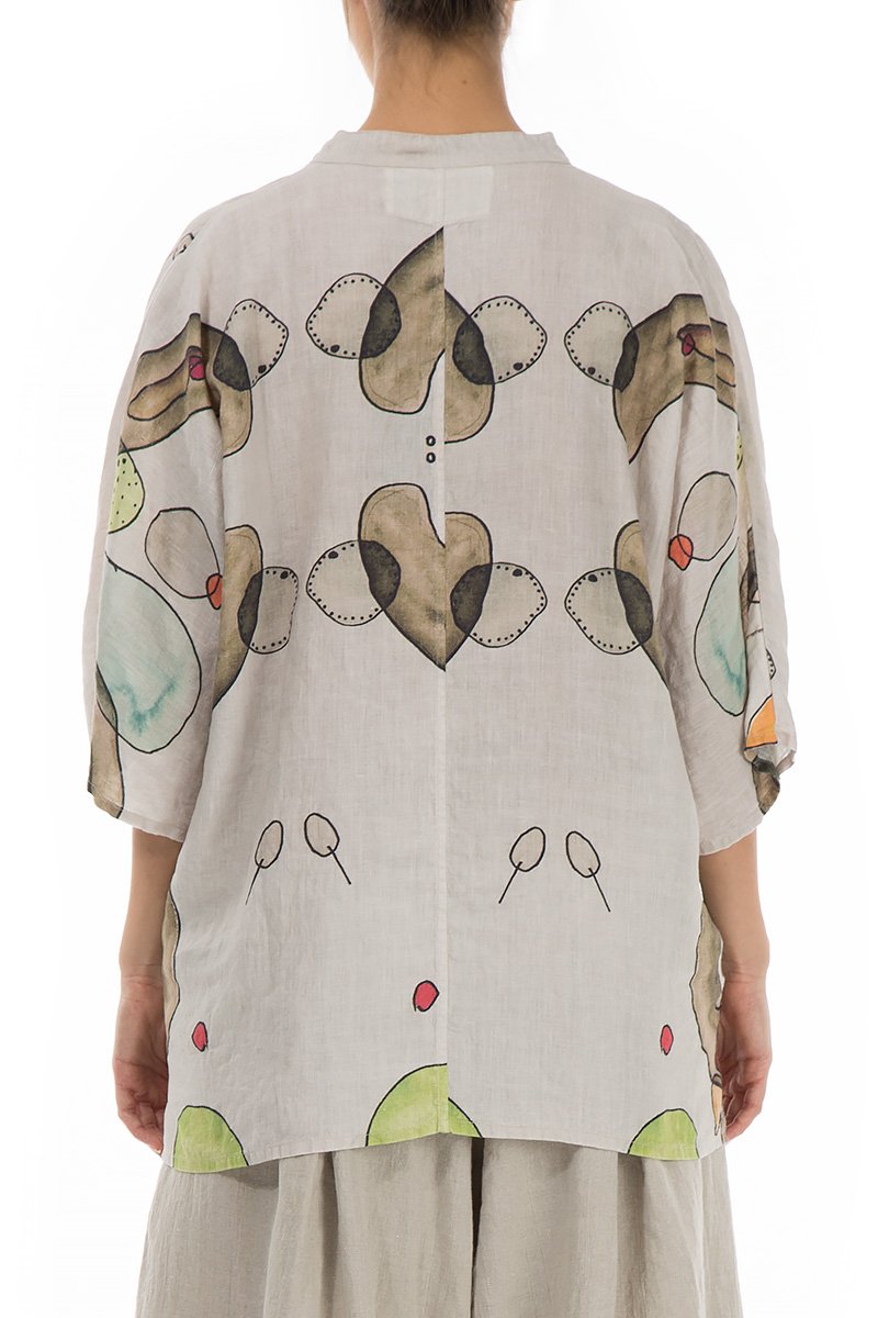 Two Pockets Earthy Linen Shirt