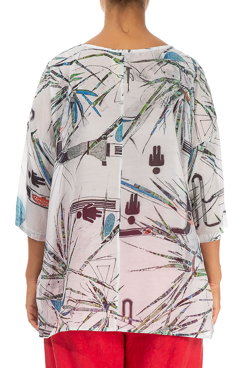 Urban Jungle Silk Cotton Blouse