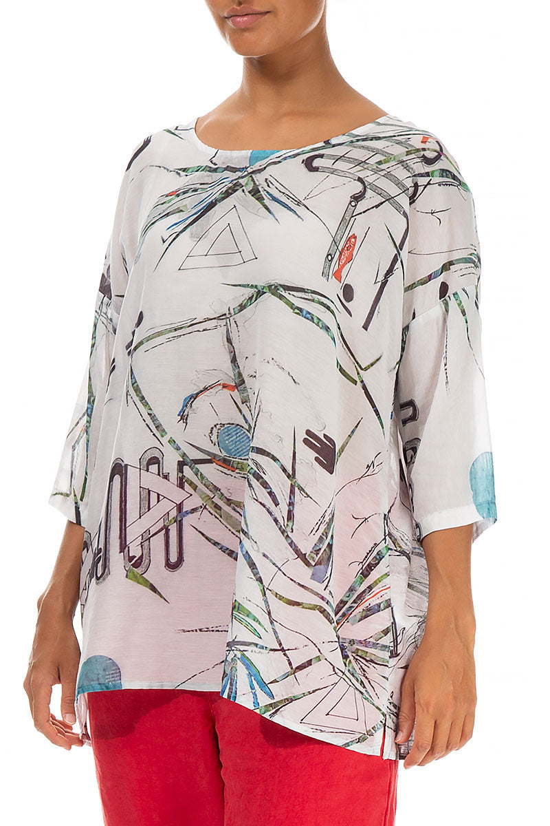 Urban Jungle Silk Cotton Blouse