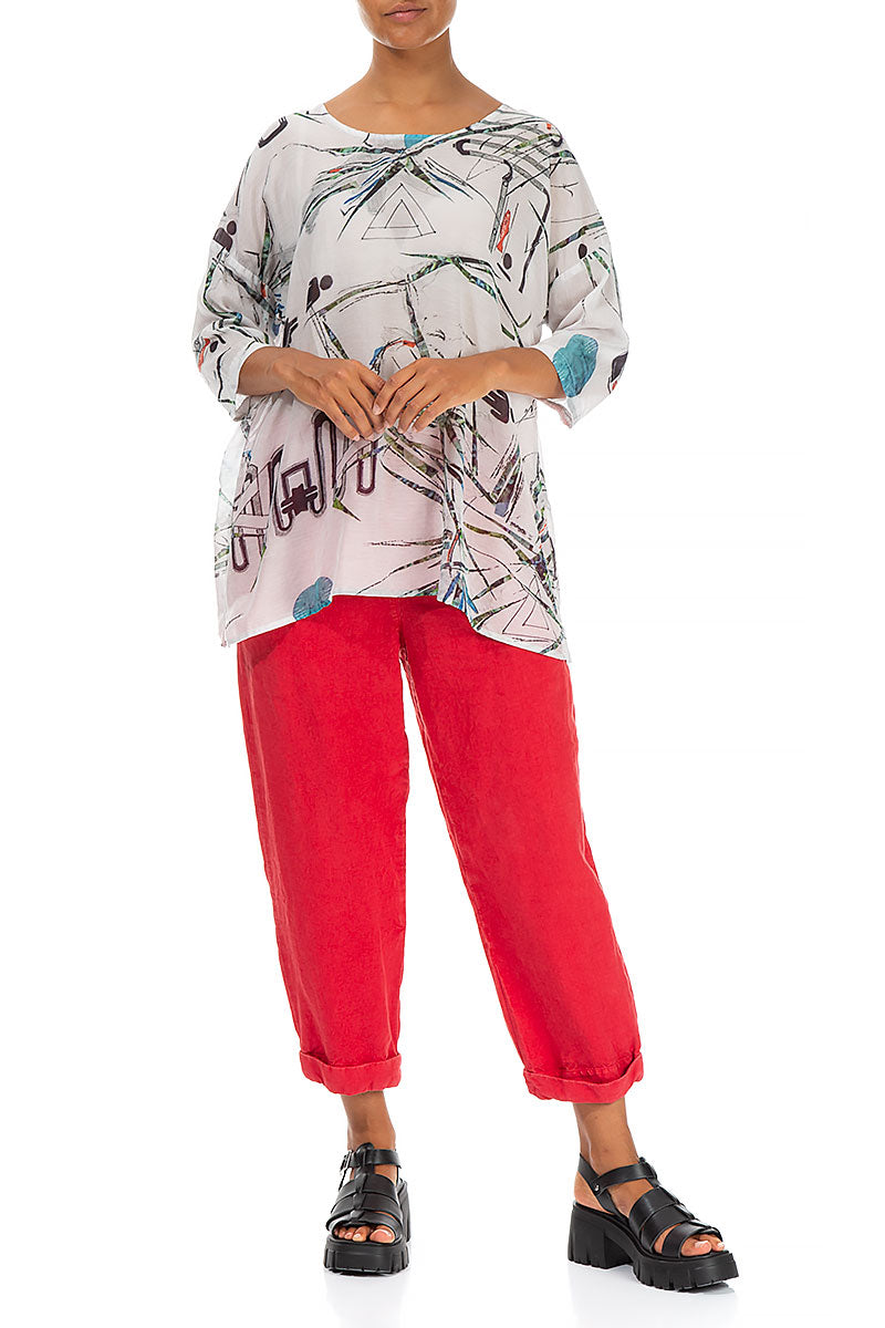 Urban Jungle Silk Cotton Blouse