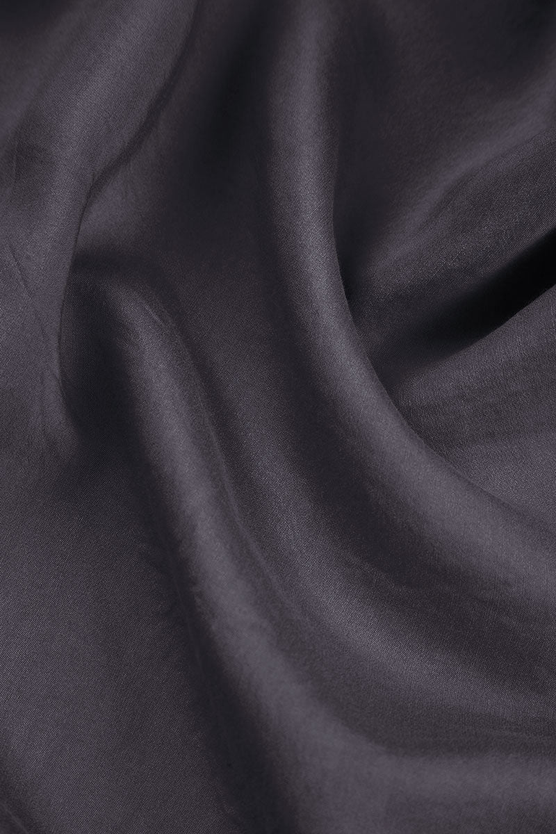 Wide Grey Silk Trousers